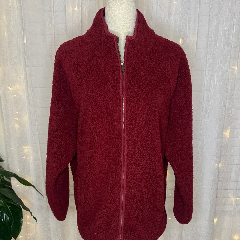 Sonoma Women's Rich Burgundy Teddy Jacket
